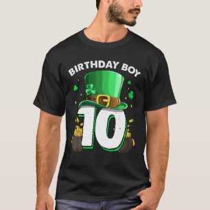 Camiseta Dia 10 De Aniversário Da rua Patrick Gi, 10 Anos