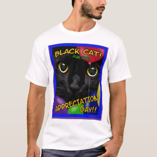 Camiseta Dia 2011 da apreciação do gato preto