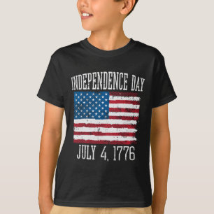 Camiseta Dia 4 de julho 1776 4 de julho Homens Mulheres Cri