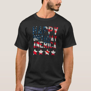 Camiseta Dia 4 de julho Feliz aniversário Independência da