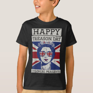 Camiseta Dia 4 de julho Rainha Feliz Dia da Traição Engraça