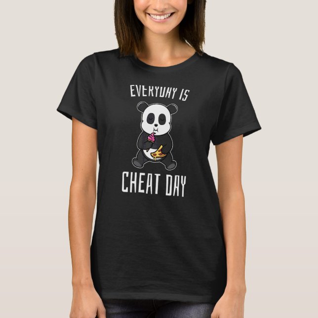 Camiseta Dia A Dia, Panda Comendo Dieta, Gym Workou (Frente)