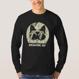 Camiseta Dia Ameowzing Gato Kit de Positividade Gatinho Cot