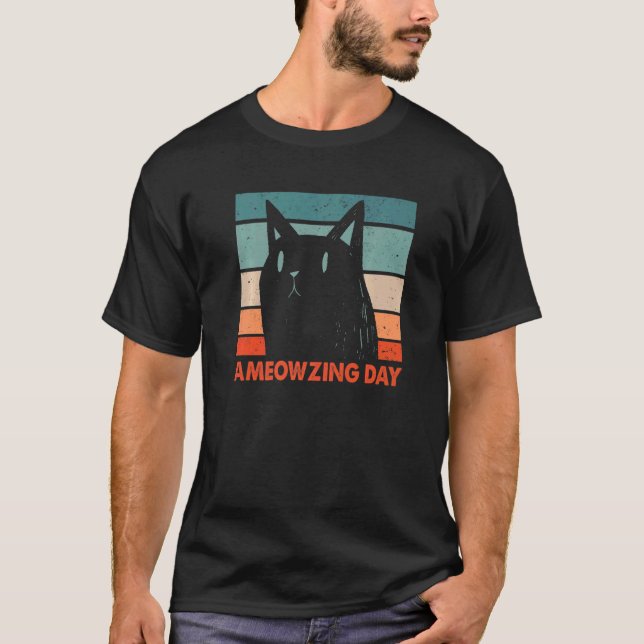 Camiseta Dia Ameowzingamente Feliz Kit de Positividade de G (Frente)