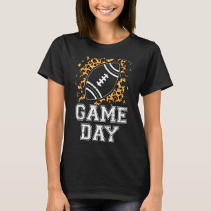 Camiseta Dia Americano de Futebol Leopardo Imprime Esporte