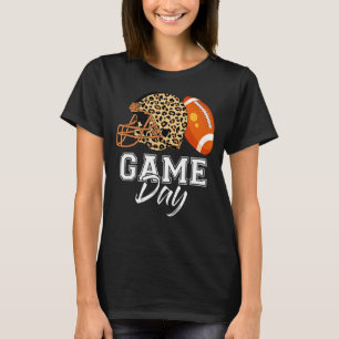Camiseta Dia Americano de Futebol Leopardo Imprime Esporte