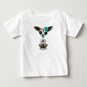 Camiseta Dia azul do filhote de cachorro inoperante da
