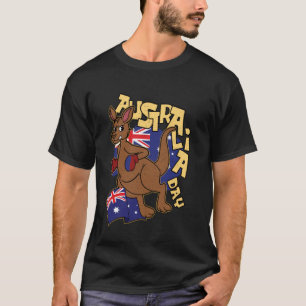 Camiseta Dia da Austrália Canguru Engraçado Australiano Aus