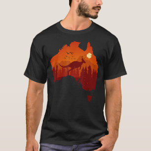 Camiseta Dia da Austrália Mapa de Bandeira Australiano Patr