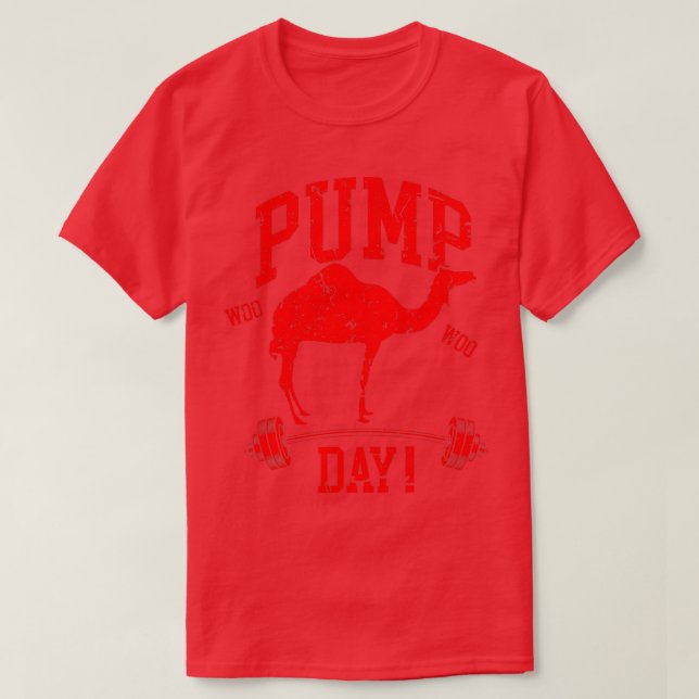 Camiseta Dia da Bomba Engraçado Camelo Hump Day Peso Comboi (Frente do Design)