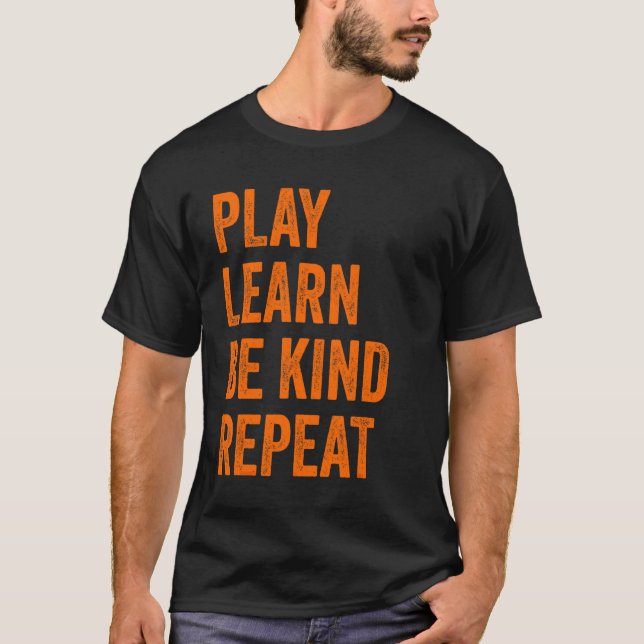 Camiseta Dia da Bondade Criança Brincar Aprender Ser Gentil (Frente)