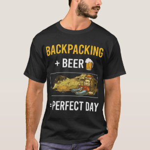 Camiseta Dia da Cerveja Mochileiro Mochila