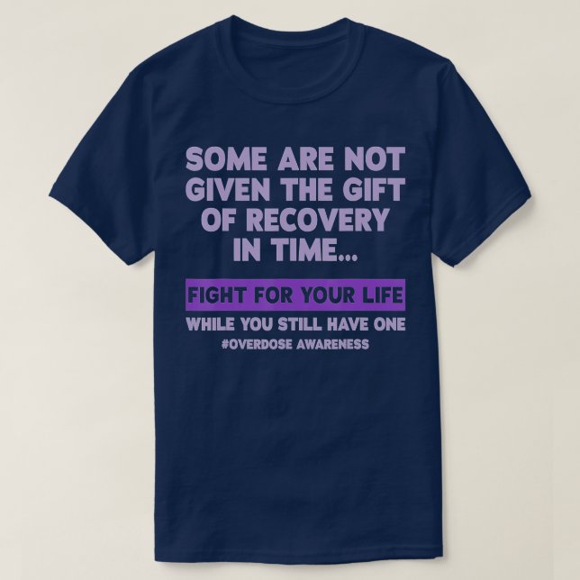 Camiseta Dia da Consciência da Sobredosagem (Frente do Design)
