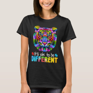 Camiseta Dia da Consciência do Autismo Está tudo bem ser di