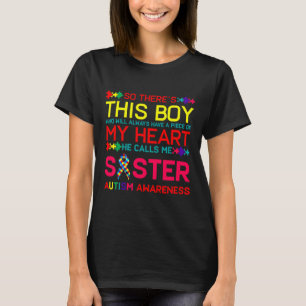 Camiseta Dia da Consciência do Autismo Irmã Autismo