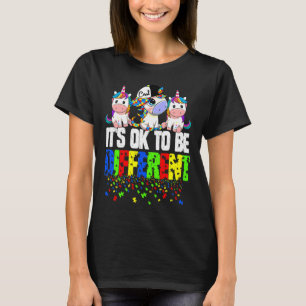 Camiseta Dia da Consciência do Autismo Unicórnio Tudo Bem S