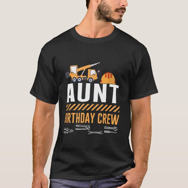 Camiseta Dia da Construção da Tia de Aniversário (Frente)