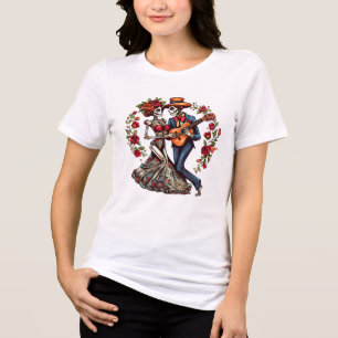 Camiseta Dia da dança do esqueleto morto