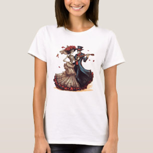 Camiseta Dia da dança do esqueleto morto