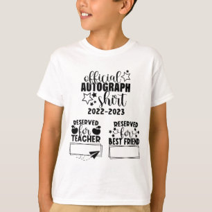 Camiseta Dia Da Escola Ano 2022-2023 Graduação De Autográfi