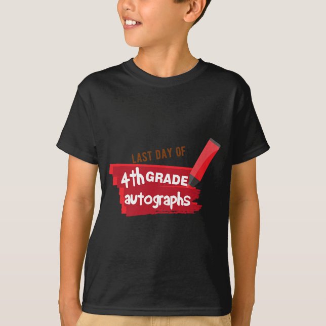 Camiseta Dia da Escola Autografo Elementar Estudo do 4º Gra (Frente)