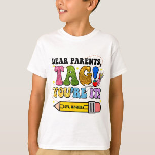 Camiseta Dia da Escola Caros Pais Dizem que você é professo