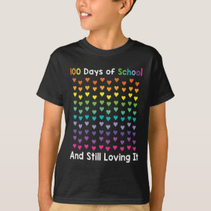 Camiseta Dia Da Escola E Ainda Amo-Lo 100 Ouvidos Arco-Íris