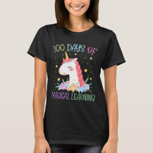 Camiseta Dia Da Escola Unicórnio 100 Dias Gi De Aprendizado