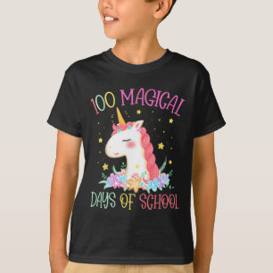 Camiseta Dia Da Escola Unicórnio 100 Dias Mágicos Ensinam M