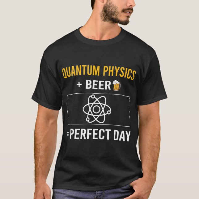Camiseta Dia da Física Quântica da Cerveja (Frente)