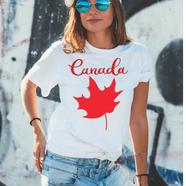 Camiseta Dia da Folha do Maple no Canadá (Criador carregado)