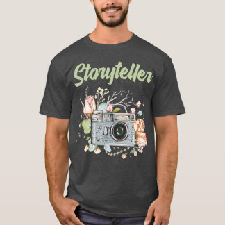 Camiseta Dia da Fotografia - Câmera Fotógrafo Contador de H