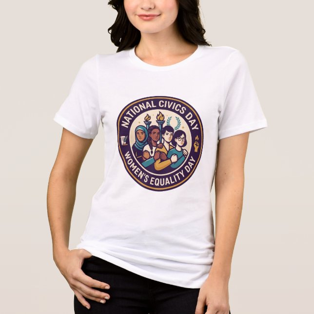 Camiseta Dia da Igualdade das Mulheres, Tocha da Liberdade (Frente)