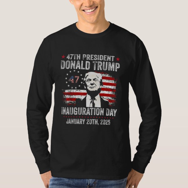 Camiseta Dia da Inauguração do Presidente Donald Trump 2025 (Frente)