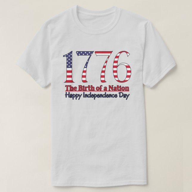 Camiseta Dia da Independência 1776 (Frente do Design)