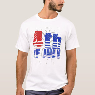 Camiseta Dia da Independência 4 de Julho Chapéu do Tio Sam 