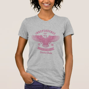 Camiseta "Dia da Independência 4 de julho: Soar com o Rosa 