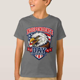 Camiseta Dia da Independência Águia Estilo Varsity Patrióti
