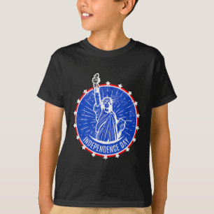 Camiseta dia da independência americano estilo vintage