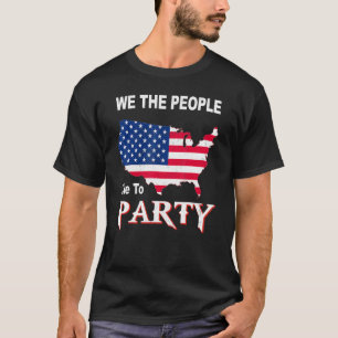 Camiseta Dia da Independência Bandeira Americana Nós Povo G
