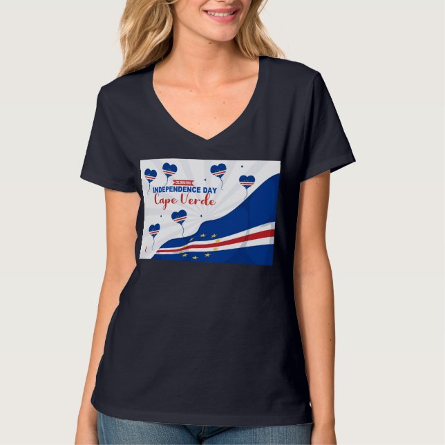 Camiseta Dia da Independência Cabo Verde (Frente)