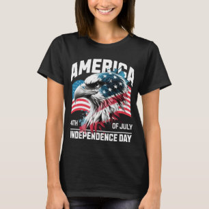 Camiseta Dia da Independência da Águia Americana