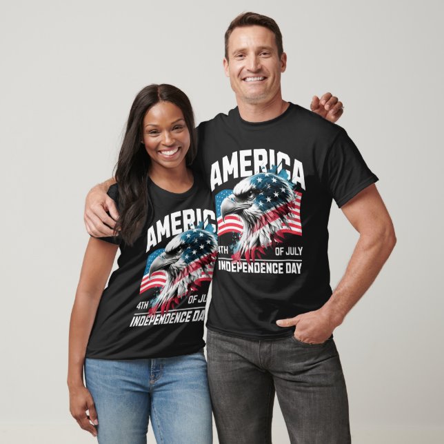 Camiseta Dia da Independência da Águia Americana (Unissex)