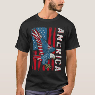 Camiseta Dia da Independência da Bandeira Americana de julh