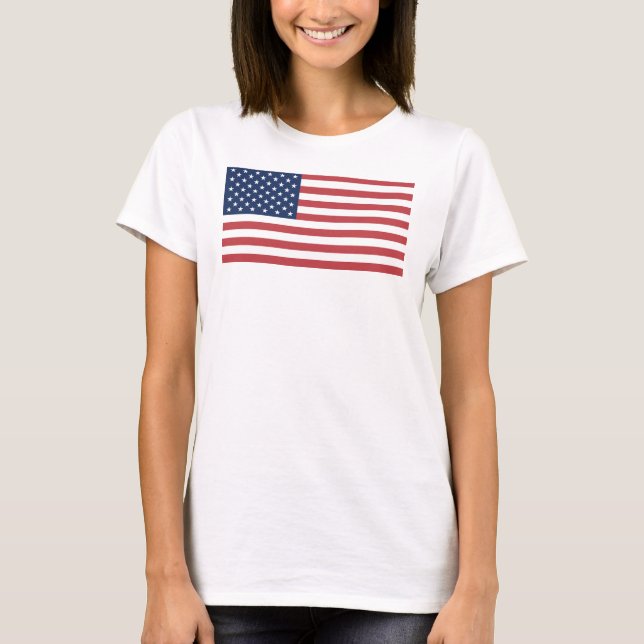 Camiseta Dia da Independência da Bandeira dos Estados Unido (Frente)
