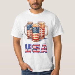 Camiseta Dia da Independência da Beer Americana 4 de julho