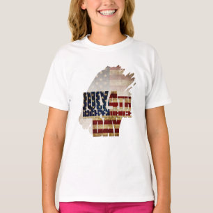 Camiseta Dia da Independência de 4 de Julho Projeto de Band