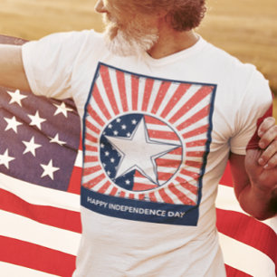 Camiseta Dia da Independência de Estrelas e Stripes