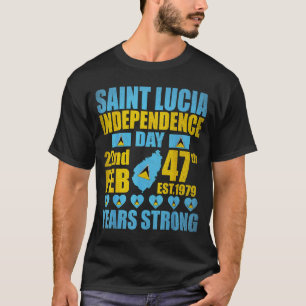 Camiseta dia da independência de santa lúcia 47 orgulho luc