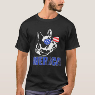 Camiseta Dia da Independência do Bulldog Francês dos Estado